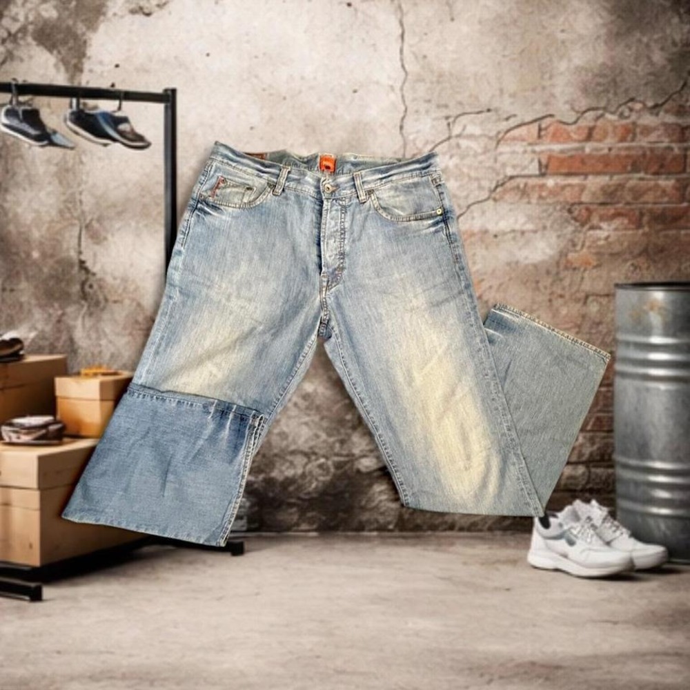 Hugo Boss Light Blue Patchwork Jeans
